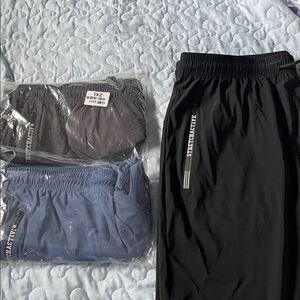 Active Drawstring Joggers - Black.      Three pairs One price - 3 for $22